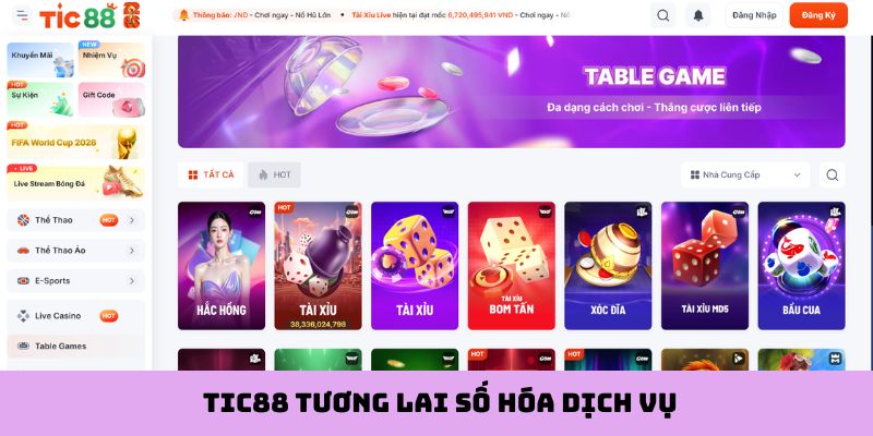 Tic88 tương lai số hóa dịch vụ